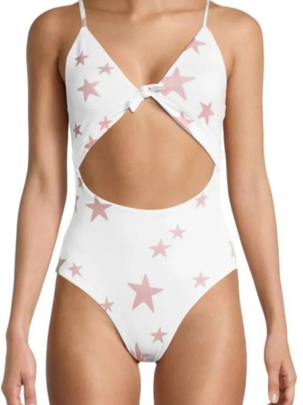 CHASER Star-Print Cutout One-Piece Swimsuit Like New Medium